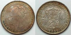 2 1/2 Gulden 荷兰王国 銀 威廉明娜 (荷兰)