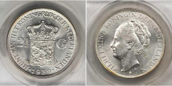 2 1/2 Gulden 荷兰王国 銀 威廉明娜 (荷兰)