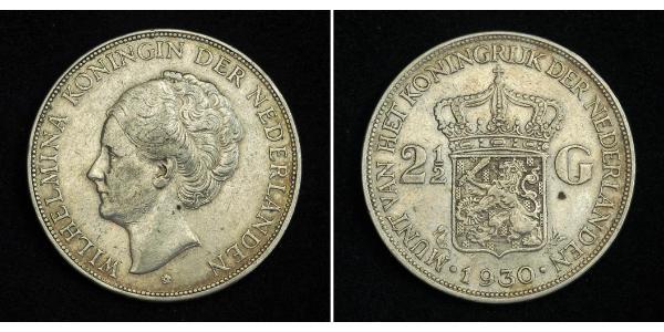 2 1/2 Gulden 荷兰王国 銀 威廉明娜 (荷兰)