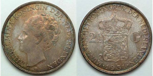 2 1/2 Gulden 荷兰王国 銀 威廉明娜 (荷兰)