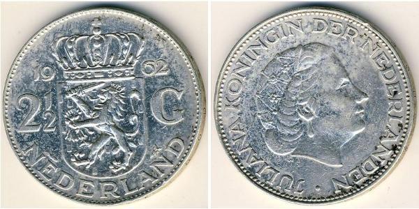 2 1/2 Gulden 荷兰王国 銀 朱丽安娜女王