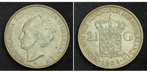 2 1/2 Gulden 荷兰王国 銀 威廉明娜 (荷兰)