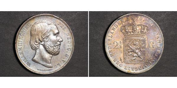 2 1/2 Gulden 荷兰王国 銀 威廉三世 (尼德兰)