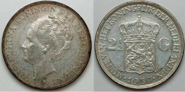 2 1/2 Gulden 荷兰王国 銀 威廉明娜 (荷兰)