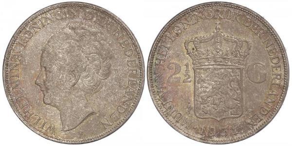 2 1/2 Gulden 荷兰王国 銀 威廉明娜 (荷兰)