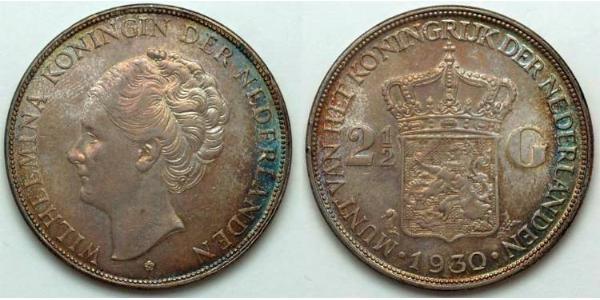 2 1/2 Gulden 荷兰王国 銀 威廉明娜 (荷兰)