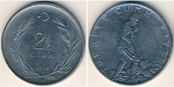 2 1/2 Lira Turkey (1923 - )  