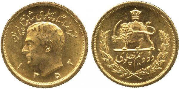 2 1/2 Pahlavi Iran Gold Mohammad Reza Pahlavi (1919-1980)