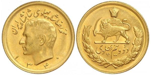 2 1/2 Pahlavi Iran Oro Mohammad Reza Pahlavi (1919-1980)