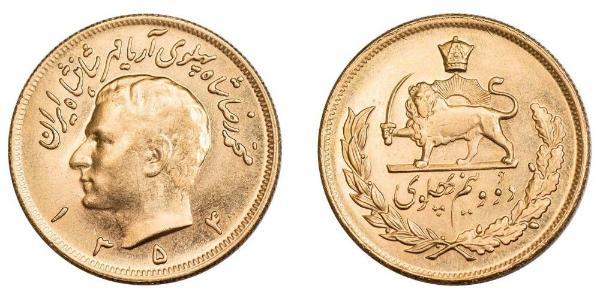 2 1/2 Pahlavi Iran Oro Mohammad Reza Pahlavi (1919-1980)