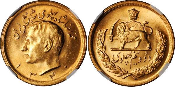 2 1/2 Pahlavi Iran Oro Mohammad Reza Pahlavi (1919-1980)