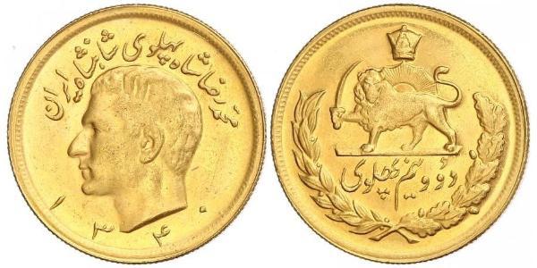 2 1/2 Pahlavi Іран Золото Мохаммед Реза Пахлаві (1919-1980)