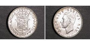 2 1/2 Shilling Sudafrica Argento Giorgio VI (1895-1952)