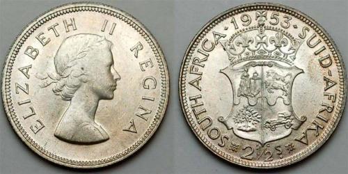 2 1/2 Shilling Südafrika Silber Elizabeth II (1926-2022)