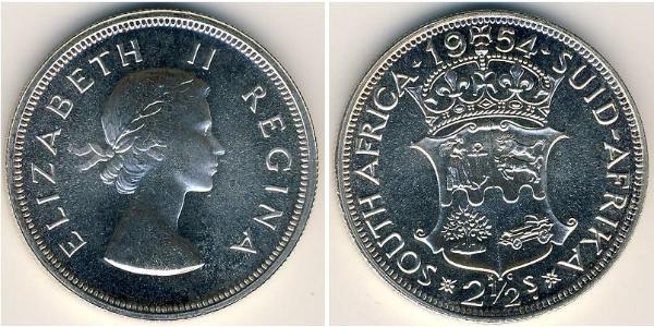 2 1/2 Shilling Südafrika Silber Elizabeth II (1926-2022)