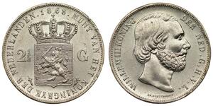 2 1/2 Гульден Королевство Нидерланды (1815 - ) Серебро Виллем III