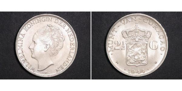 2 1/2 Гульден Королевство Нидерланды (1815 - ) Серебро Вильгельмина(1880 - 1962)