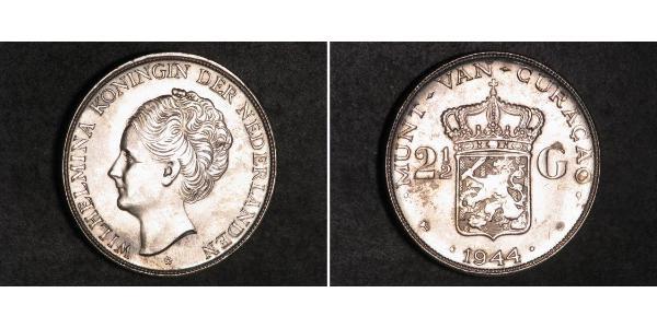 2 1/2 Гульден Королевство Нидерланды (1815 - ) Серебро Вильгельмина(1880 - 1962)