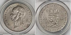 2 1/2 Гульден Нидерланды Серебро Виллем II (1792 - 1849)