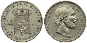 2 1/2 Гульден Королівство Нідерланди (1815 - ) Срібло Віллем III
