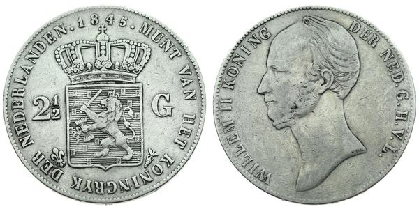 2 1/2 Гульден Нідерланди Срібло William II of the Netherlands (1792 - 1849)