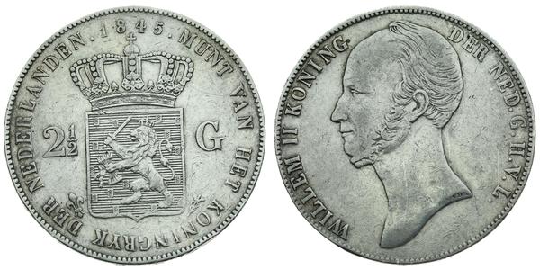 2 1/2 Гульден Нідерланди Срібло William II of the Netherlands (1792 - 1849)