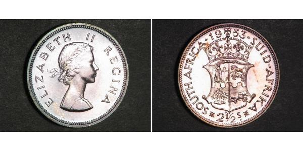 2 1/2 Шиллинг Южно-Африканская Республика Серебро Елизавета II (1926-2022)
