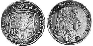 2/3 Thaler Anhalt-Dessau (1603 -1863) Argent Jean-Georges II d