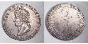 2/3 Thaler Royaume de Hanovre (1814 - 1866) Argent George IV (1762-1830)