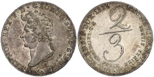 2/3 Thaler Royaume de Hanovre (1814 - 1866) Argent George IV (1762-1830)