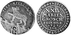 2/3 Thaler Anhalt-Bernburg (1603 - 1863) Argento Vittorio Federico di Anhalt-Bernburg(1700 – 1765)