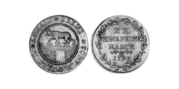 2/3 Thaler Anhalt-Bernburg (1603 - 1863) Argento Federico Alberto di Anhalt-Bernburg(1735 – 1796)