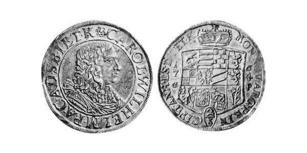 2/3 Thaler Anhalt-Zerbst  (1544 - 1796) Argento Carlo Guglielmo di Anhalt-Zerbst(1652 – 1718)