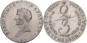 2/3 Thaler Germania Argento 