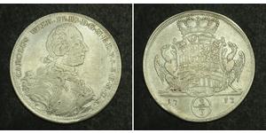 2/3 Thaler Principato di Ansbach (1398–1792) Argento Carlo Guglielmo Federico di Brandeburgo-Ansbach(1712 – 1757)