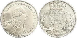 2/3 Thaler Principato di Ansbach (1398–1792) Argento Carlo Guglielmo Federico di Brandeburgo-Ansbach(1712 – 1757)