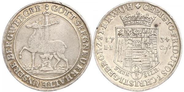 2/3 Thaler Stati federali della Germania / Germania Argento 