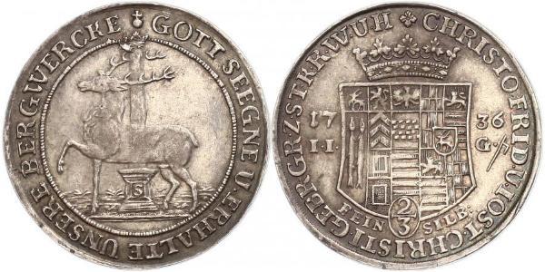 2/3 Thaler Stati federali della Germania / Germania Argento 
