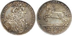 2/3 Thaler Alemania Plata Ernest August (1629 - 1698)