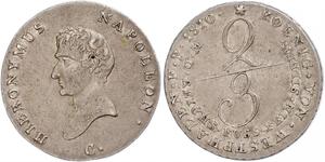 2/3 Thaler Alemania Plata 