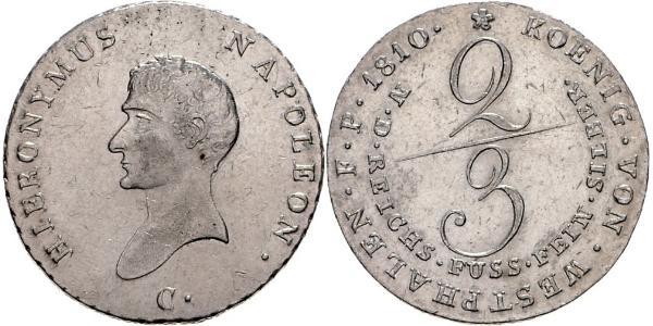 2/3 Thaler Alemania Plata 
