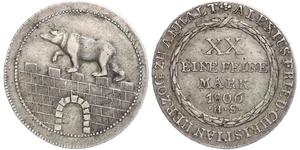 2/3 Thaler Anhalt-Bernburg (1603 - 1863) Plata Alexius Frederick Christian, Duke of Anhalt-Bernburg (1767 – 1834)