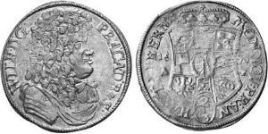 2/3 Thaler Anhalt-Harzgerode (1635–1709) Plata 