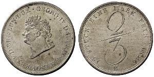 2/3 Thaler States of Germany Plata 