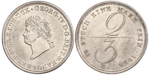 2/3 Thaler States of Germany Plata 