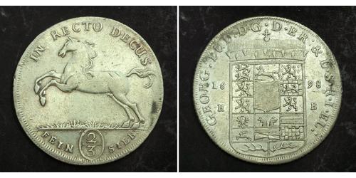 2/3 Thaler States of Germany Plata 