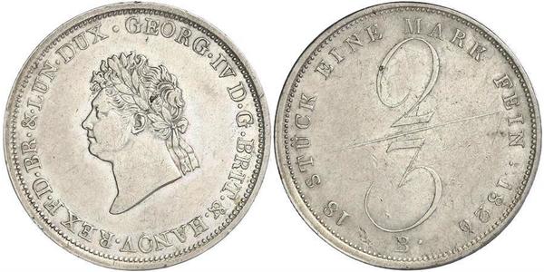 2/3 Thaler States of Germany Plata 