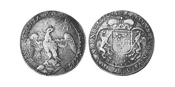 2/3 Thaler null Plata Charles Eugene, 2nd Duke of Arenberg (1633–1681)