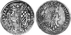 2/3 Thaler Anhalt-Dessau (1603 -1863) / Anhalt (1806 - 1918) Silber Johann Georg II. (Anhalt-Dessau)(1627 – 1693)