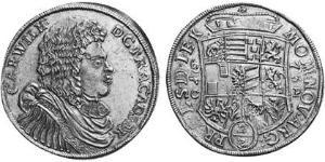 2/3 Thaler Fürstentum Anhalt-Zerbst  (1544 - 1796) Silber Karl Wilhelm (Anhalt-Zerbst)(1652 – 1718)